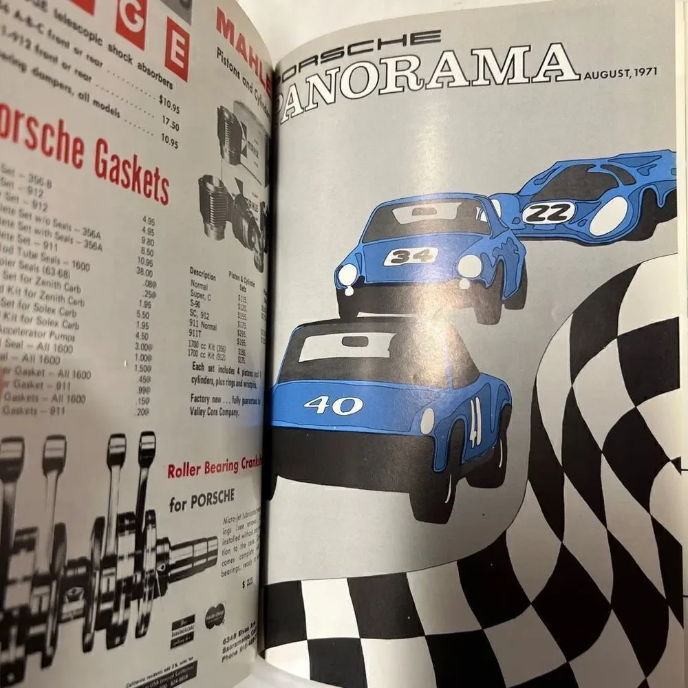 Porsche Panoramic Hardcover Bounded Magazines Vintage 1971 JAN-Dec  PCA - Picture 8 of 16